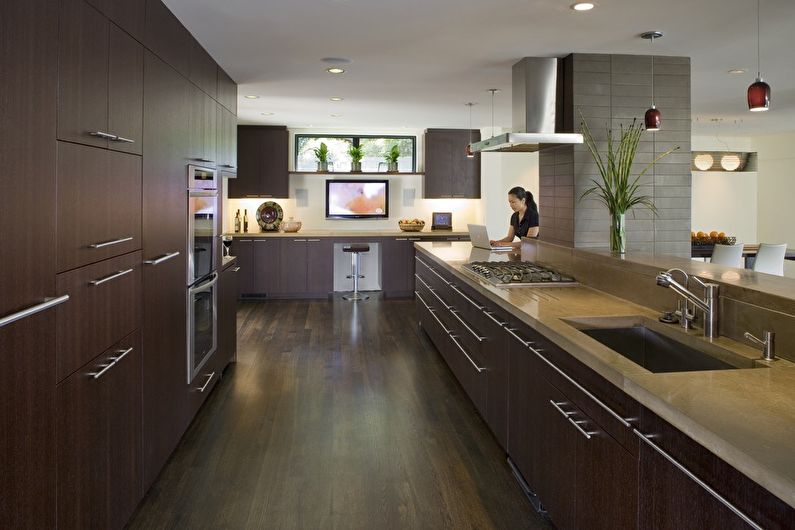Color wenge in the kitchen - Interior Design