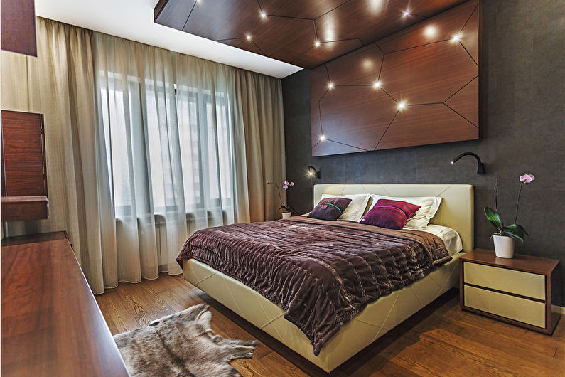 Color wenge in the bedroom - Interior Design