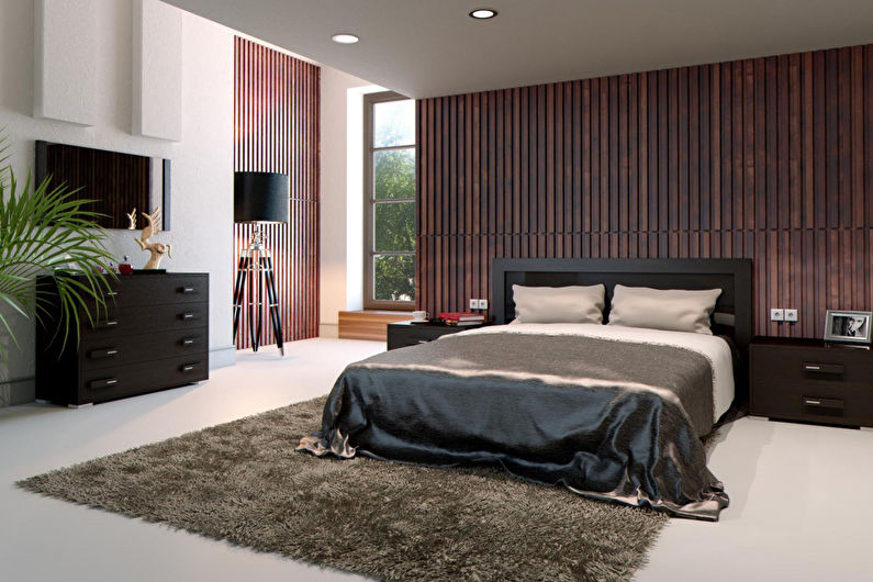 Color wenge in the bedroom - Interior Design