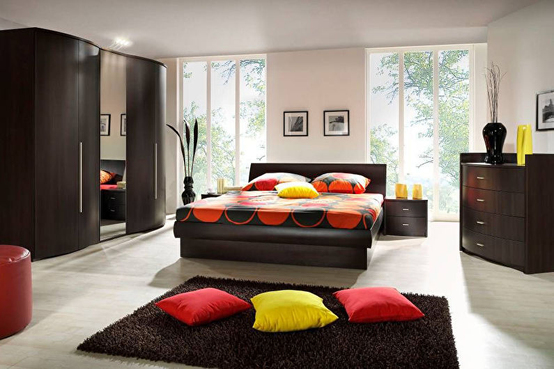 Color wenge in the bedroom - Interior Design