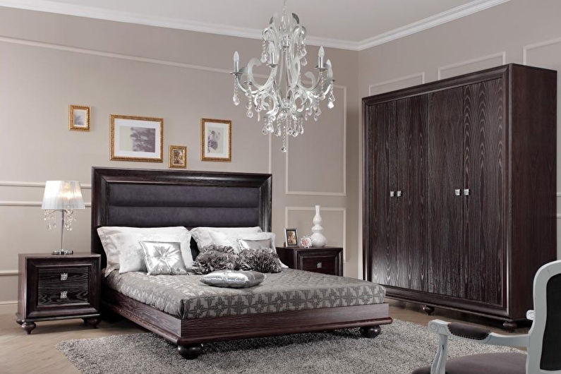 Color wenge in the bedroom - Interior Design