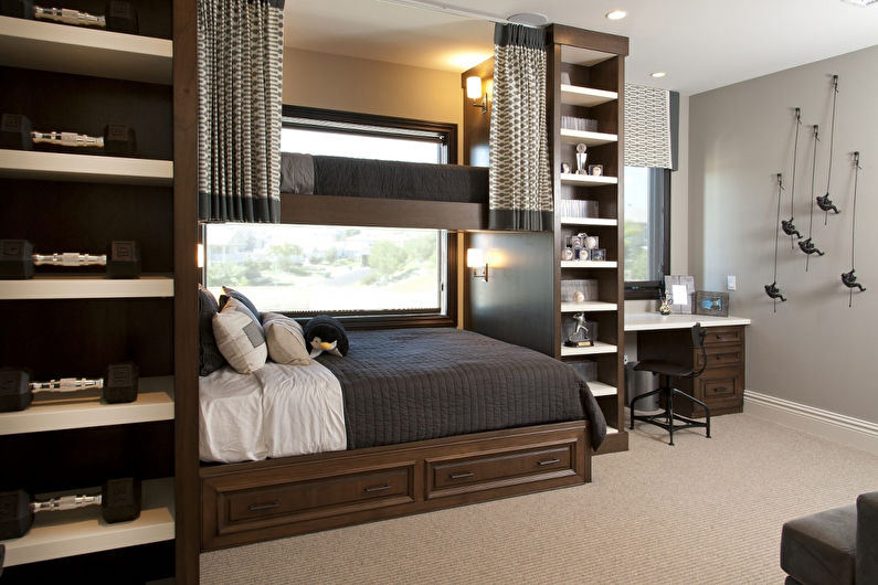 Color wenge in the bedroom - Interior Design