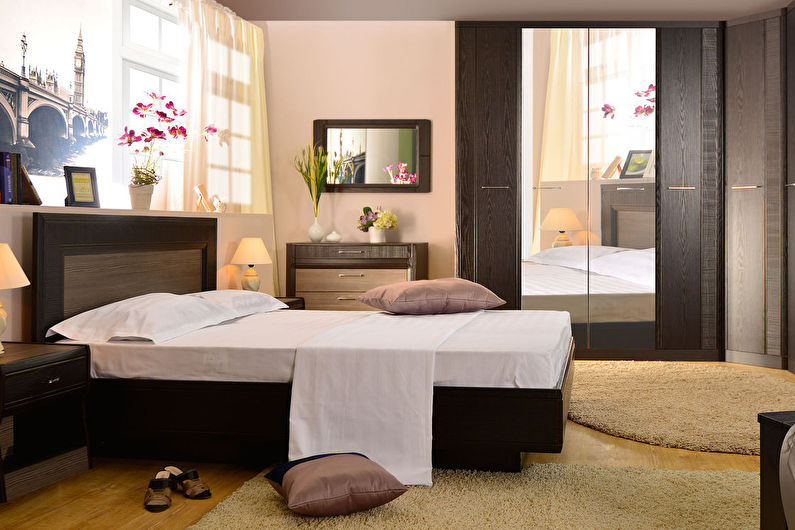 Color wenge in the bedroom - Interior Design