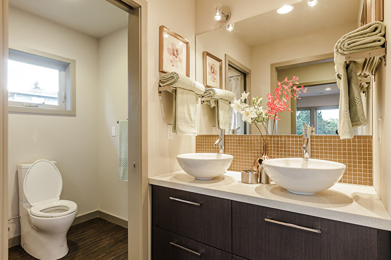 Color wenge in the bathroom - Interior Design