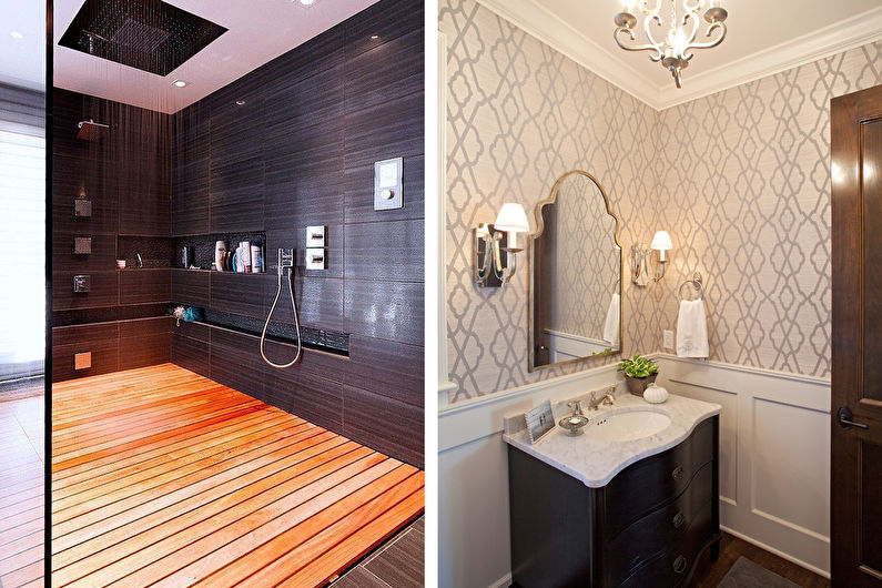 Color wenge in the bathroom - Interior Design