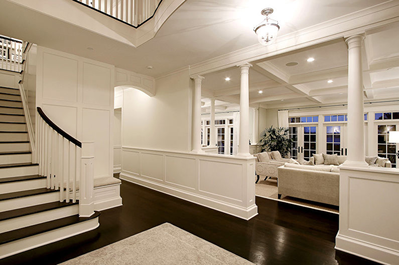 Color wenge in the hallway and corridor - Interior Design