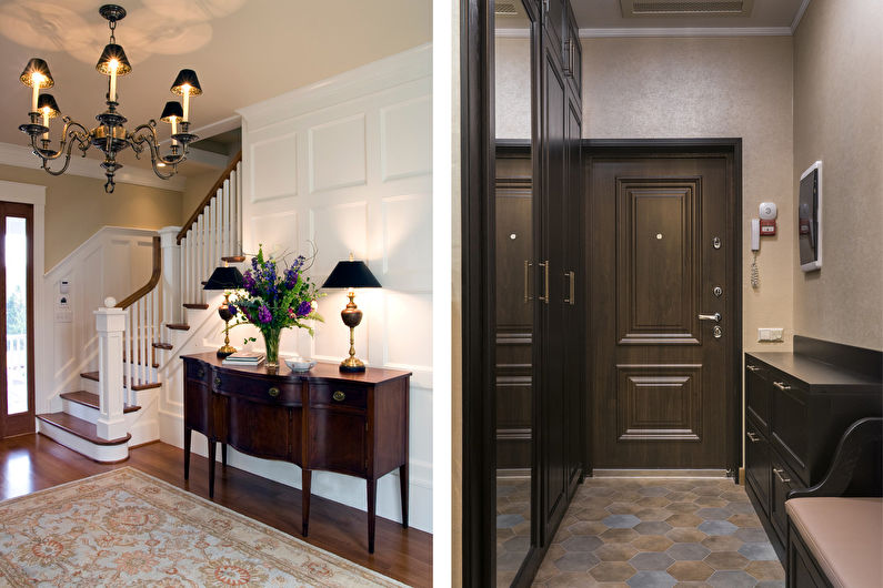 Color wenge in the hallway and corridor - Interior Design