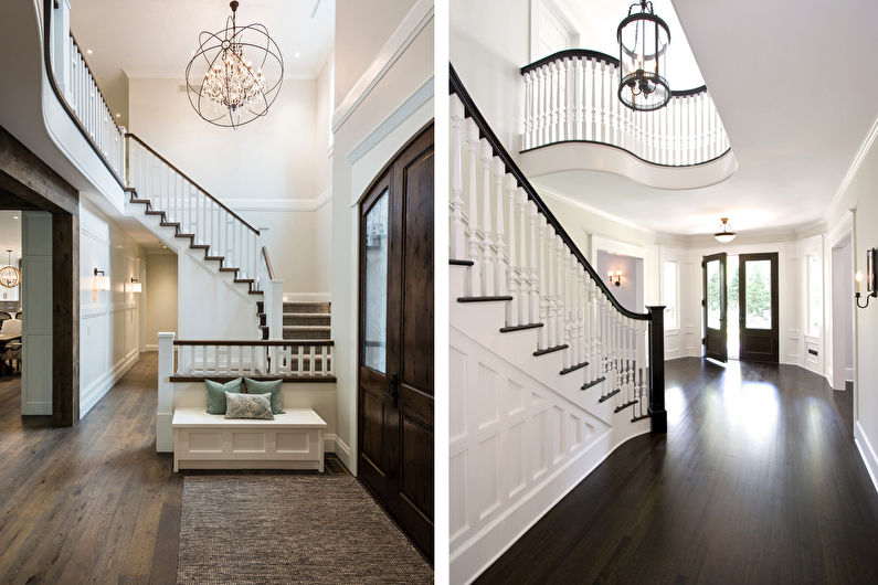 Color wenge in the hallway and corridor - Interior Design
