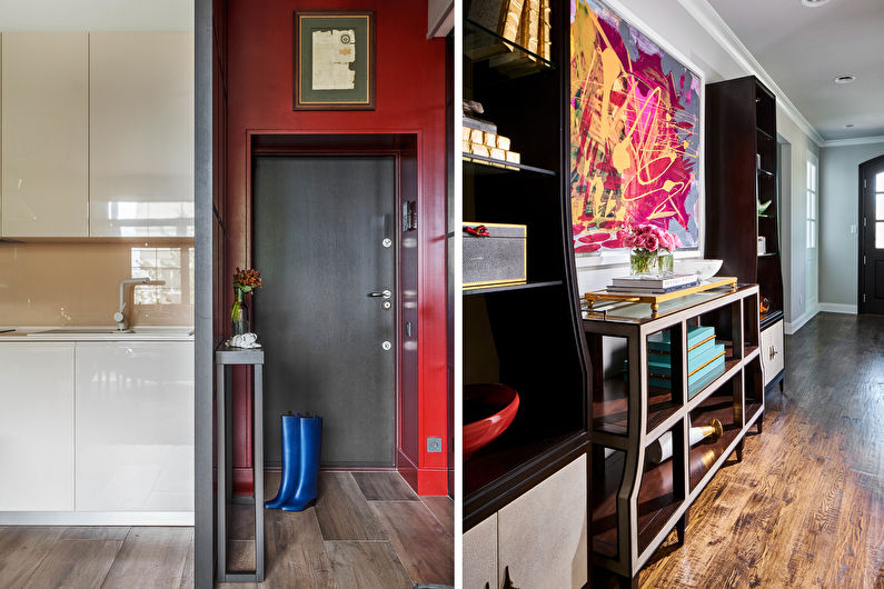 Color wenge in the hallway and corridor - Interior Design