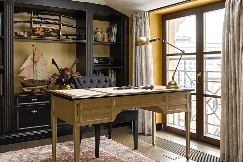 Color wenge in the home office - Interior Design
