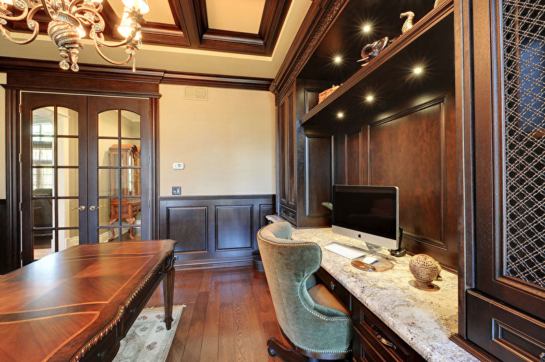 Color wenge in the home office - Interior Design
