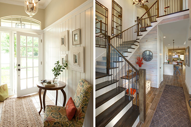 Floor tiles in the hallway - photo