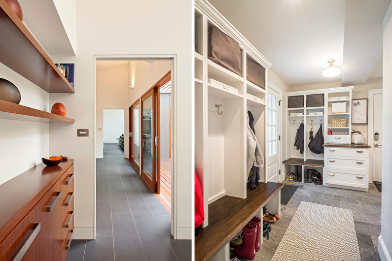 Floor tiles in the hallway - photo