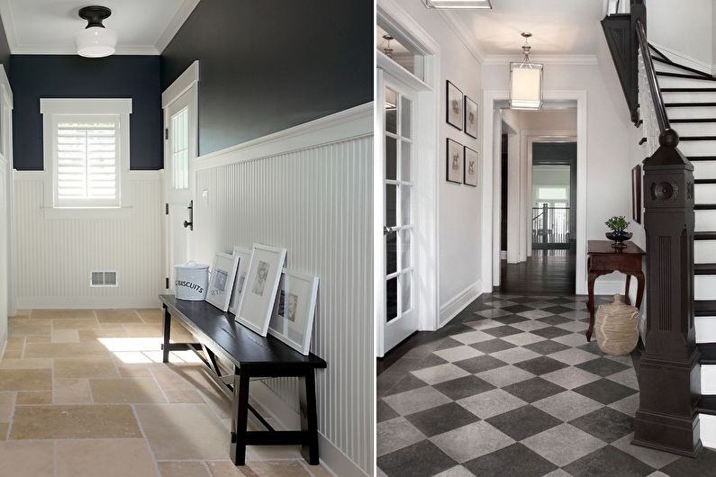 Floor tiles in the hallway - photo