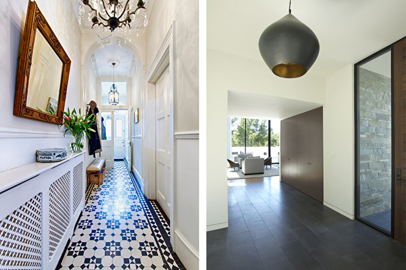 Floor tiles in the hallway - photo
