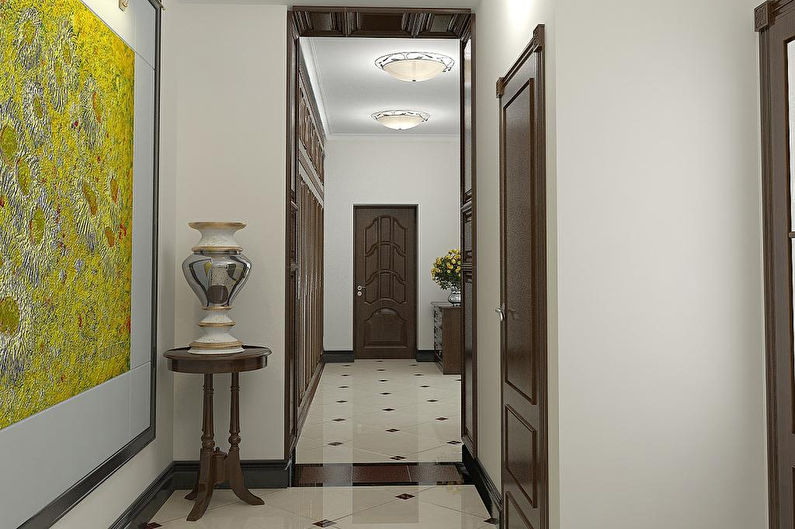 Floor tiles in the hallway - photo