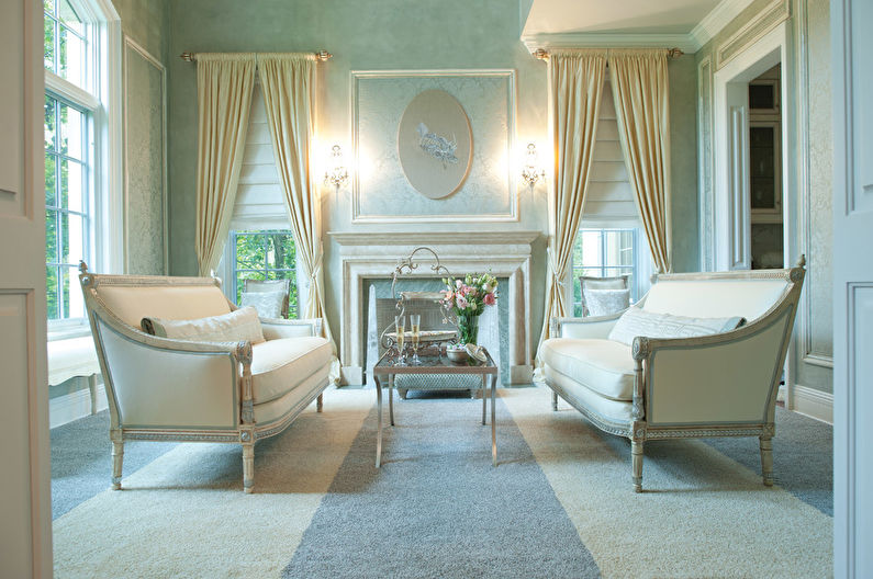 Living room 17 sq.m. in classical style - Interior Design
