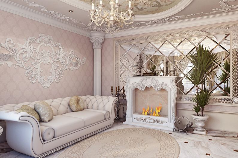 Living room 17 sq.m. Baroque - Interior Design