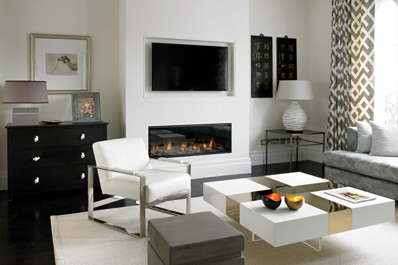 Interior design of the living room 17 sq.m. - Photo