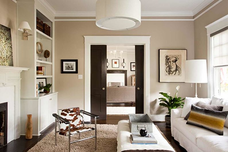 Interior design of the living room 17 sq.m. - Photo