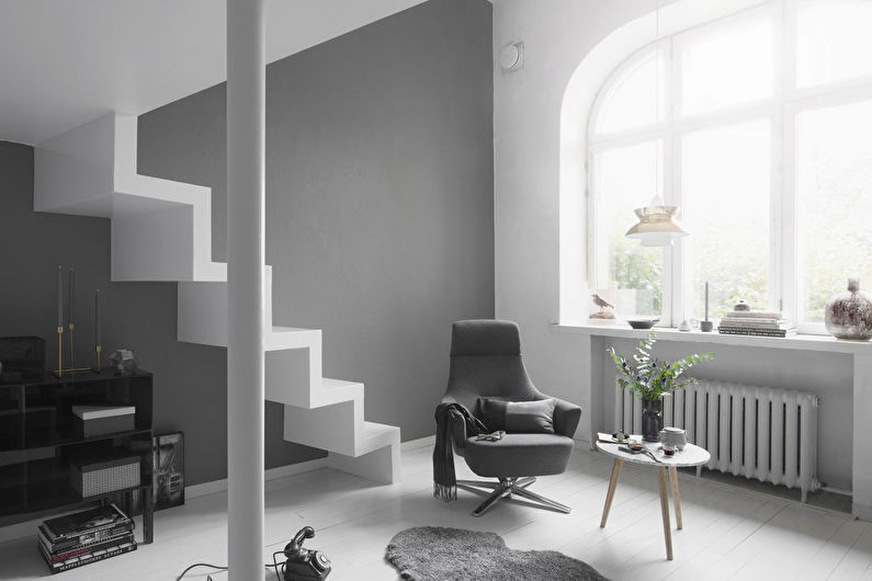 Interior design of the living room 17 sq.m. - Photo