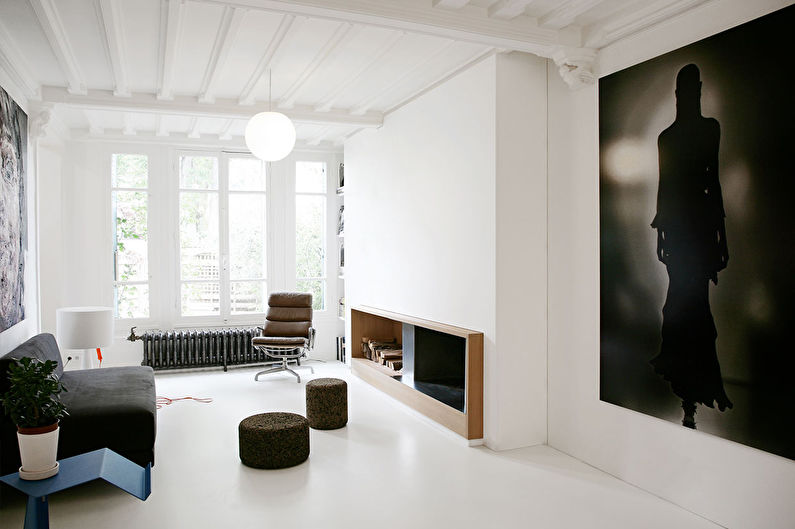 Interior design of the living room 17 sq.m. - Photo