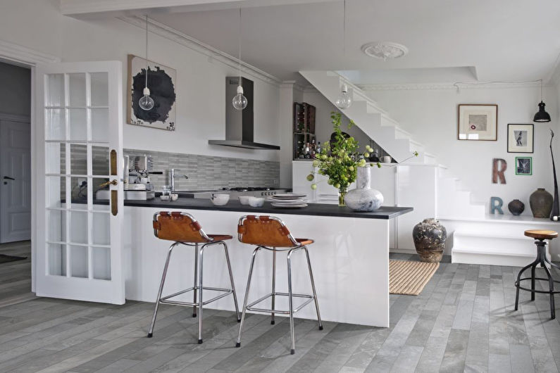 Corner kitchen with breakfast bar - Interior Design