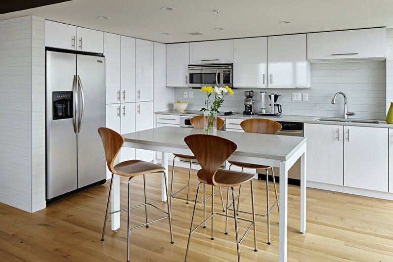 Corner kitchen with dining table - Interior Design