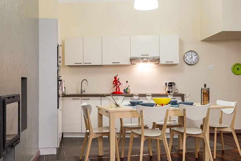 Corner kitchen with dining table - Interior Design