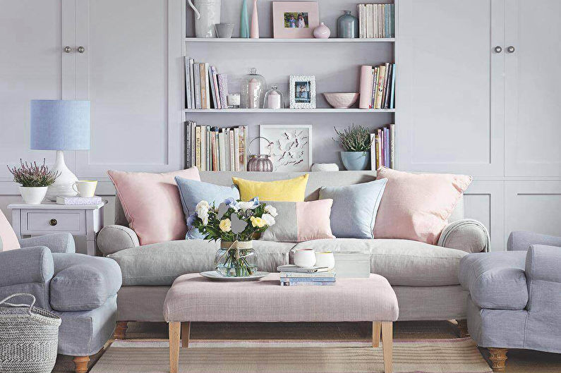 Color combinations: floor, walls, ceiling, furniture