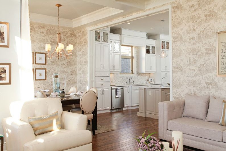 Beige wallpaper in the interior: 90 photo ideas