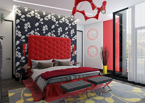 East - West: Bedroom Interior