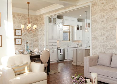 Beige wallpaper in the interior: 90 photo ideas