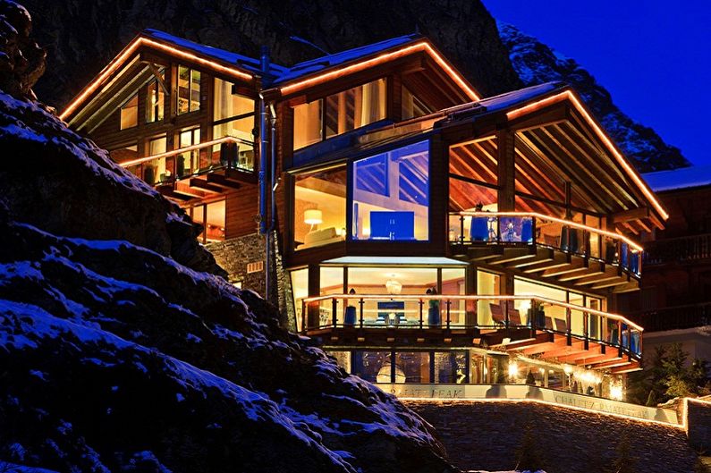 Contemporary Chalet Style Homes - Hillside Chalet Homes