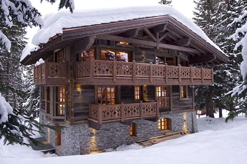 Chalet style houses - photo and projects