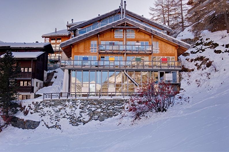 Chalet style houses - photo and projects