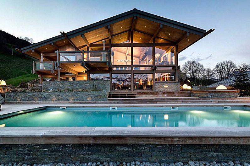 Chalet style houses - photo and projects