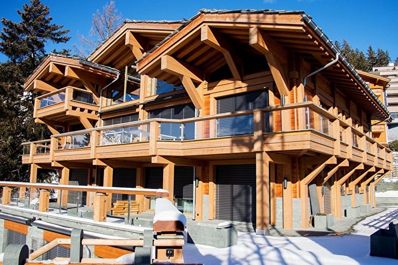 Chalet style houses - photo and projects