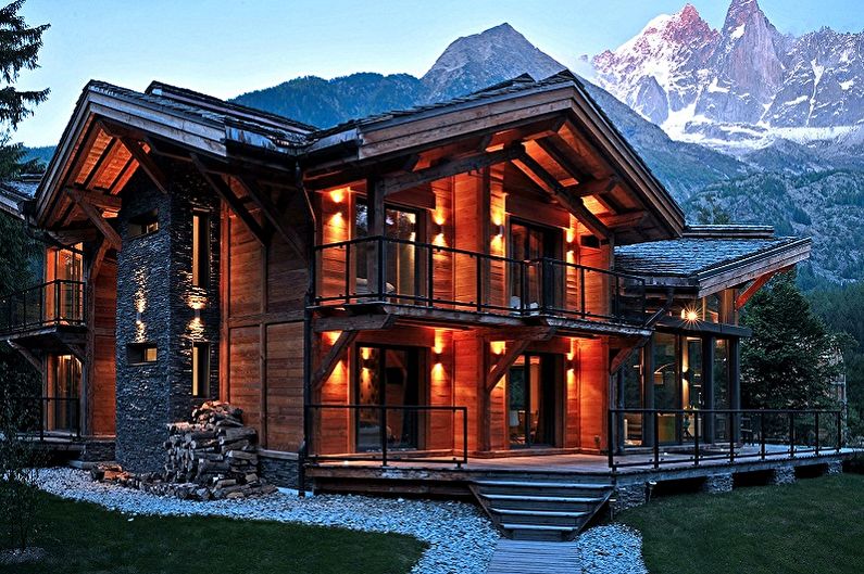 Chalet style houses - photo and projects