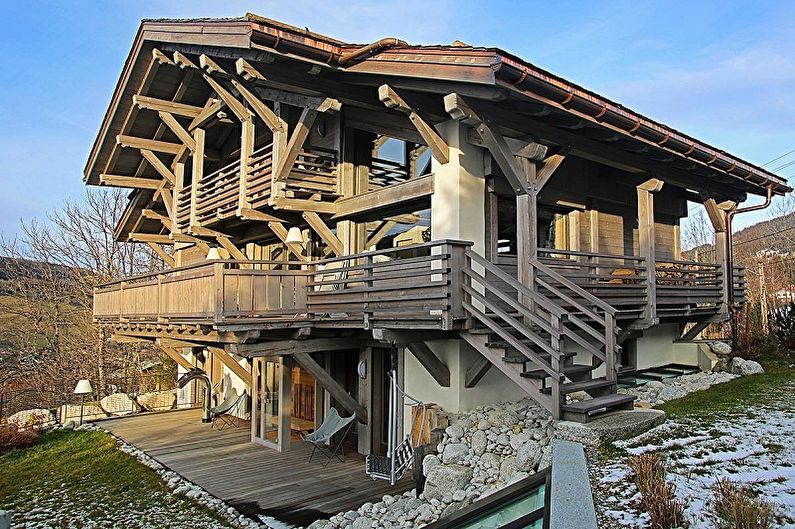 Chalet style houses - photo and projects