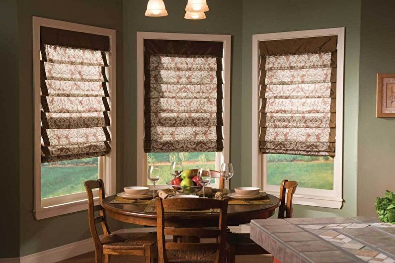 Types of Kitchen Curtains - Roman Curtains