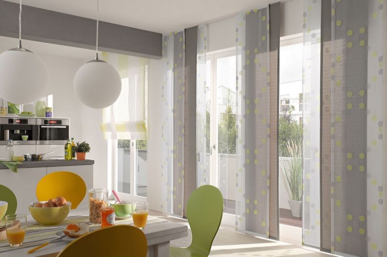 Types of Kitchen Curtains - Japanese Panel Curtains