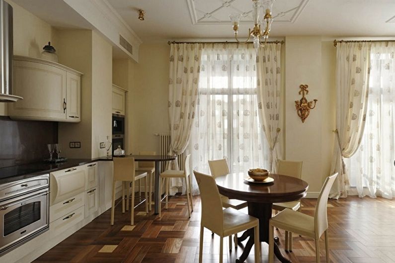 Curtains in the kitchen - photo