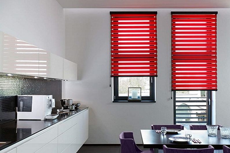 Curtains in the kitchen - photo