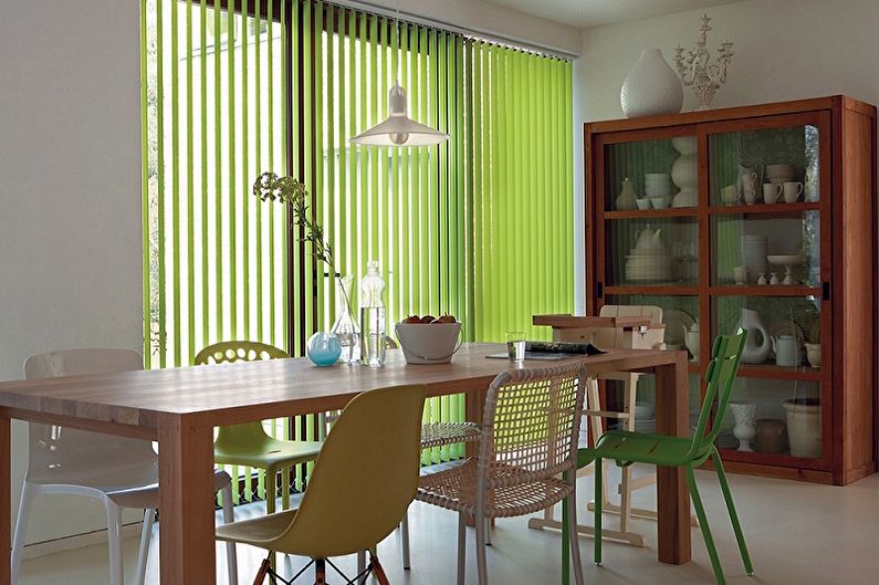 Curtains in the kitchen - photo