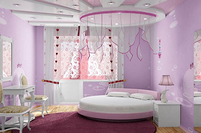 Types of round beds in the bedroom - Round bed in the nursery