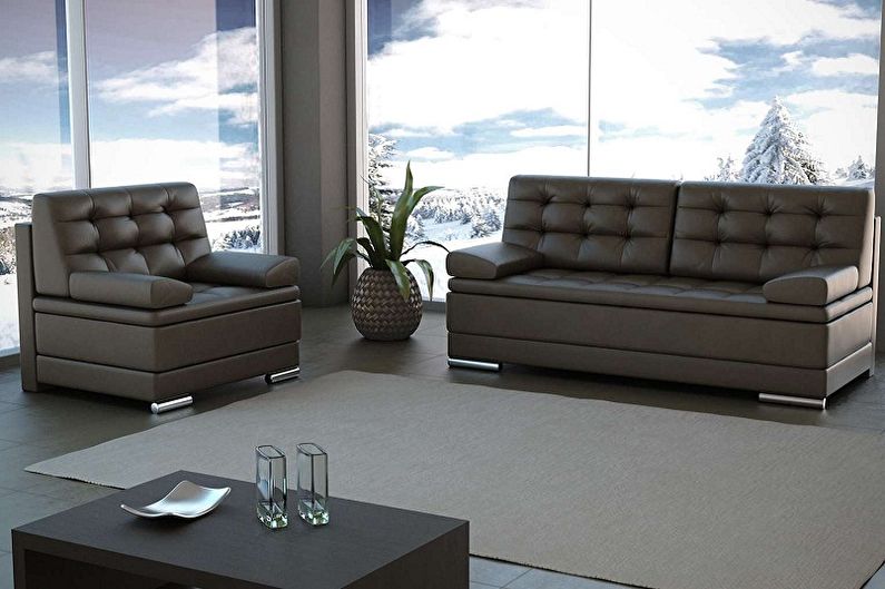 Sofas with orthopedic mattress - photo
