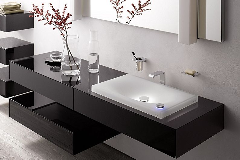Wall mounted bathroom sinks