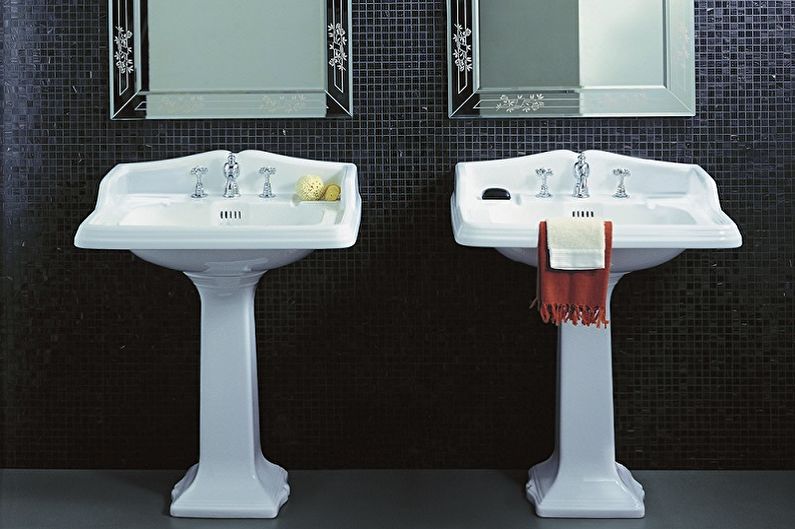 Tulip-shaped bathroom sinks