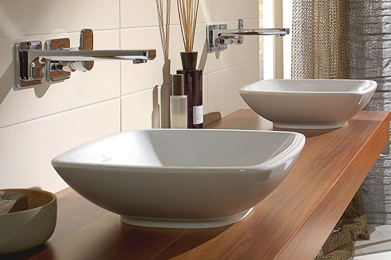 Ceramic bathroom sinks